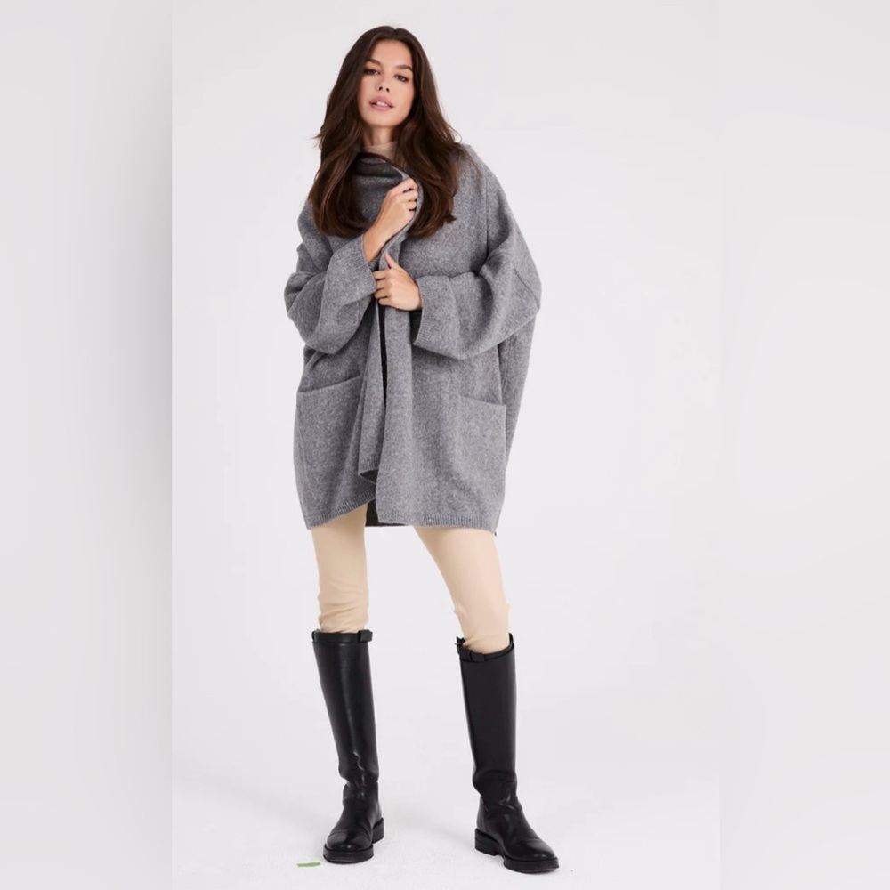 Beryll Cocoon Cardigan | Gray - +Beryll Worn By Good People